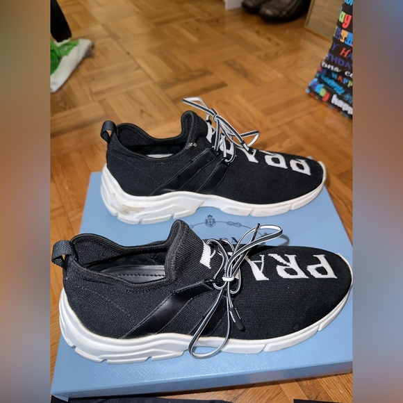 Prada Knit Fabric Logo Sneaker - Picture 7 of 14